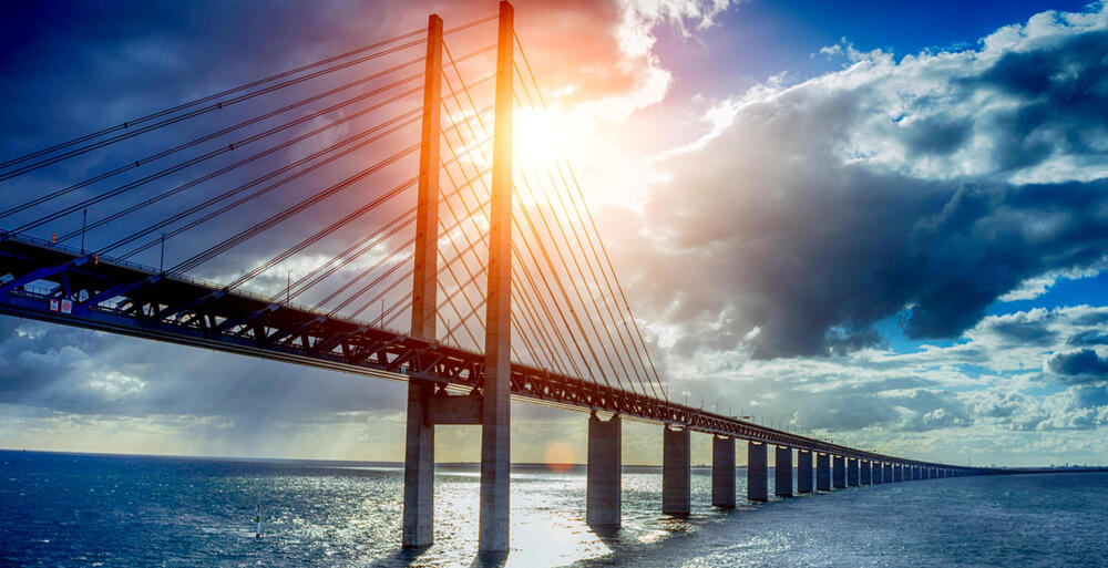 Le pont d'Øresund, Danemark