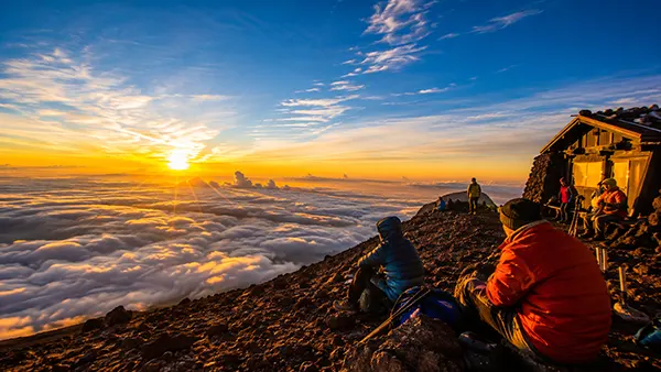 Lever de soleil Fuji